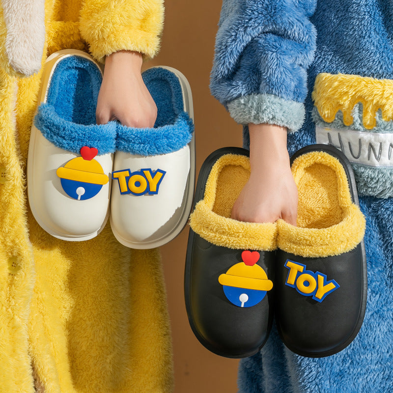 Wholesale Winter Indoor Home Thick Bottom Anti slip Warm Cute Hairy Cotton Winter Slippers